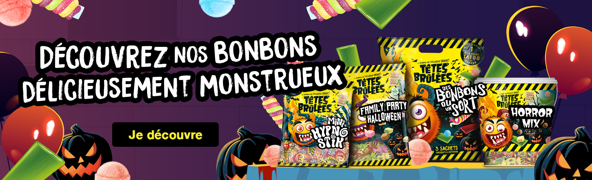 Bonbons Hallowen 2024 Têtes Brulées